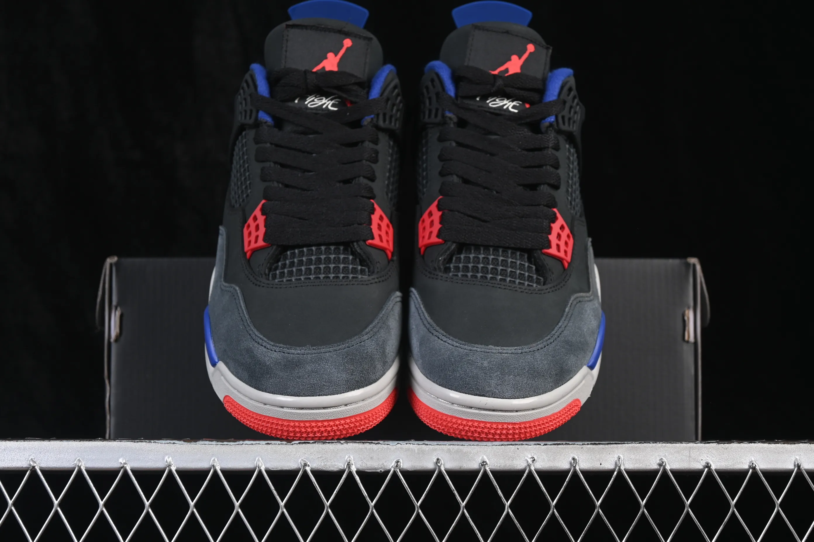 All categories Air Jordan Jordan series basketball shoes Air Jordan 4 X version Air Jordan 4 Retro "Lase" AJ4 Joe 4 black gray blue color FV5029-003